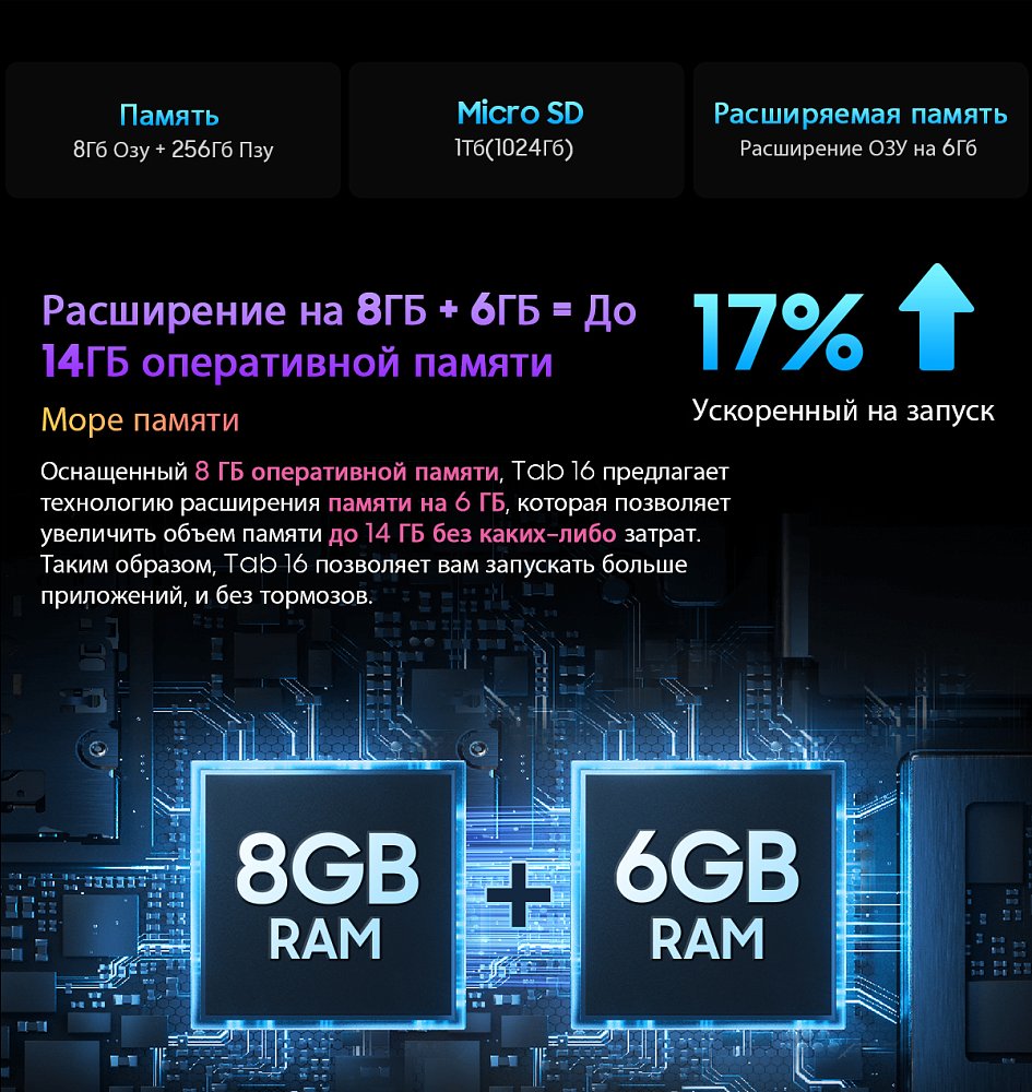 Планшет Blackview Tab 16 4G 2K 10.95" 8/256GB Gray + Клавиатура Blackview Bluetooth K1 Black - фото 43