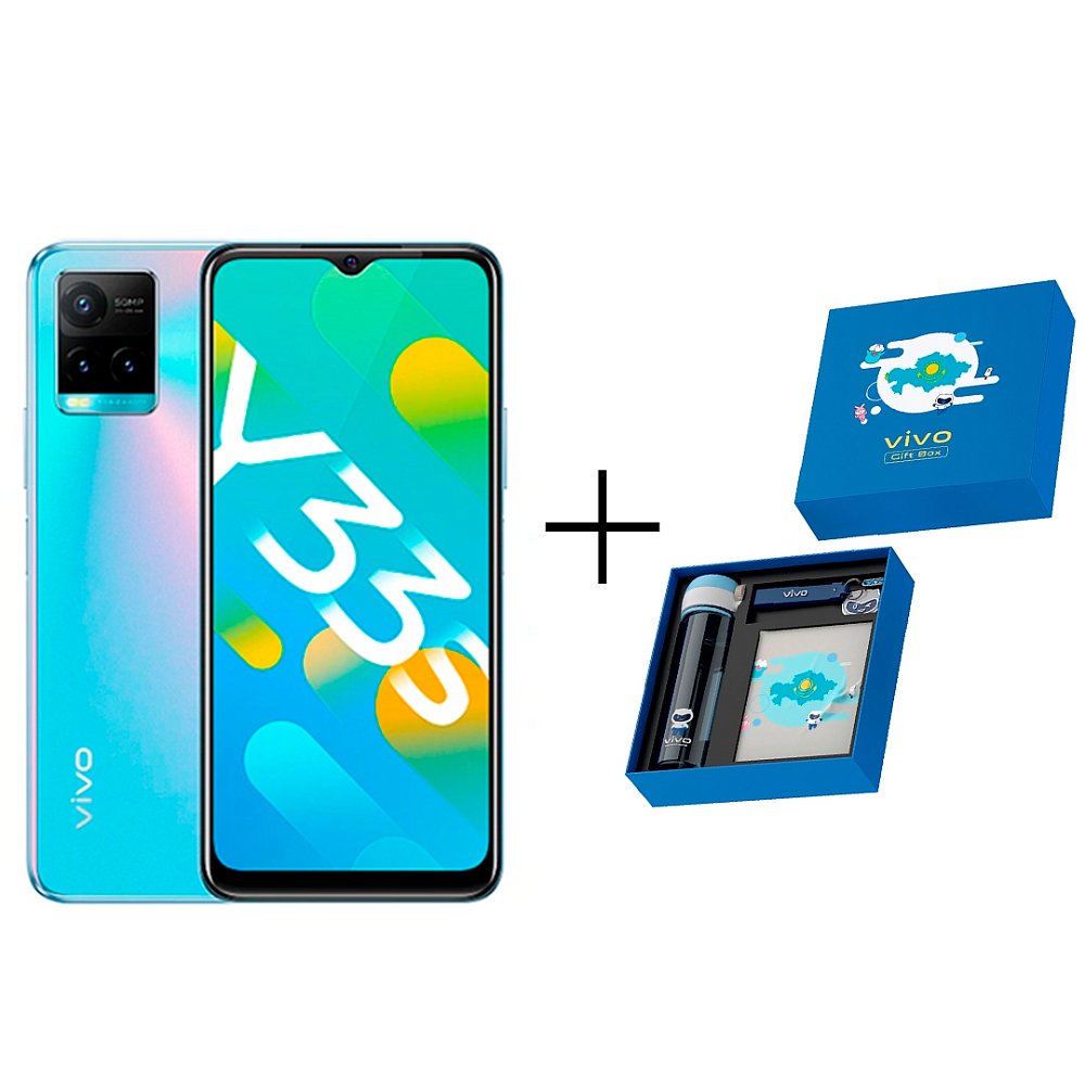Смартфон Vivo Y33S 4Gb/128Gb Midday Dream+Gift box BTS 2022 Blue - фото 1