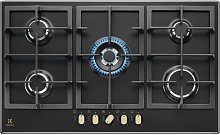 Встраиваемая газовая поверхность Electrolux KGS9536RN (90см, сталь, черная)