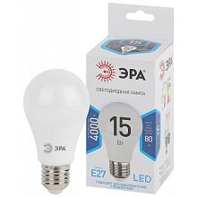 Лампа светодиодная ЭРА Standart led A60-15W-840-E27 4000K