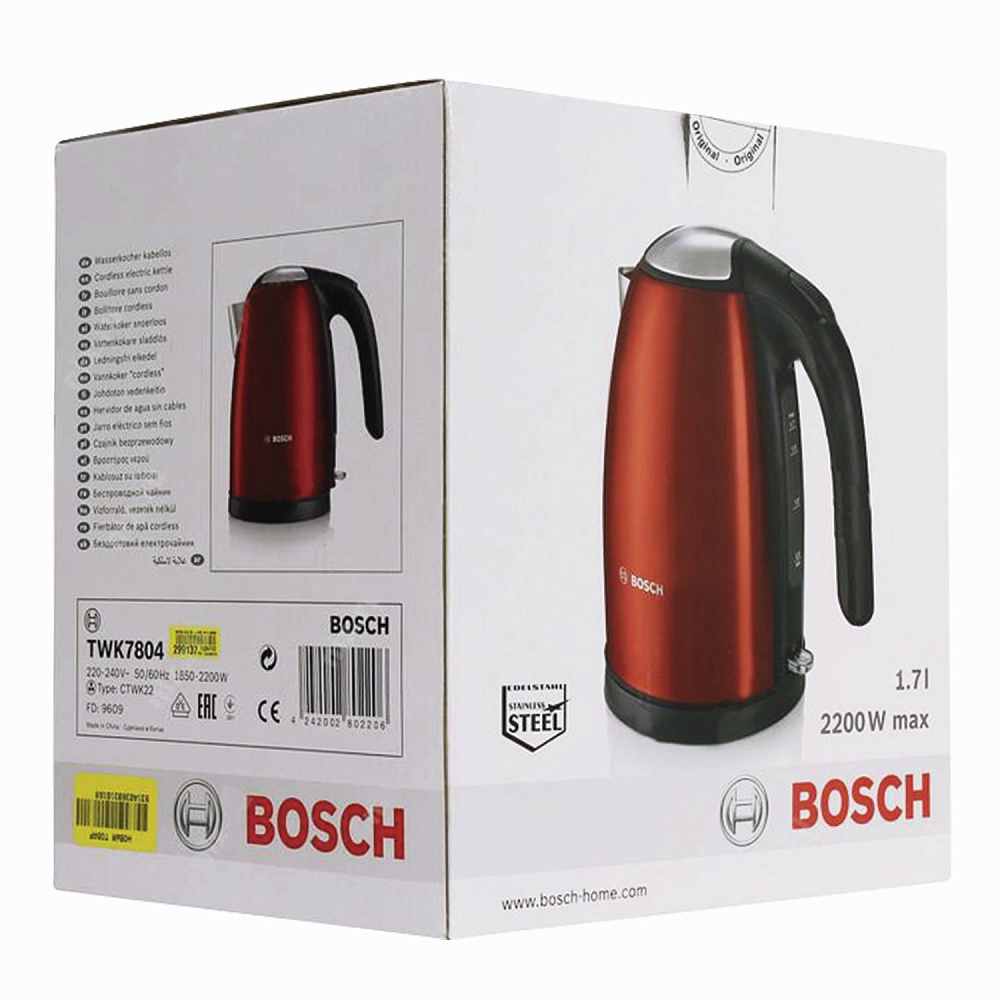 Электрочайник Bosch TWK7804 красный - фото 6