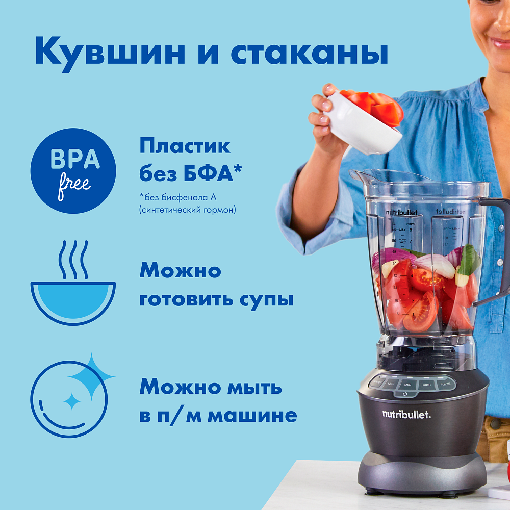 Блендер NUTRIBULLET NBF500DG черный - фото 5