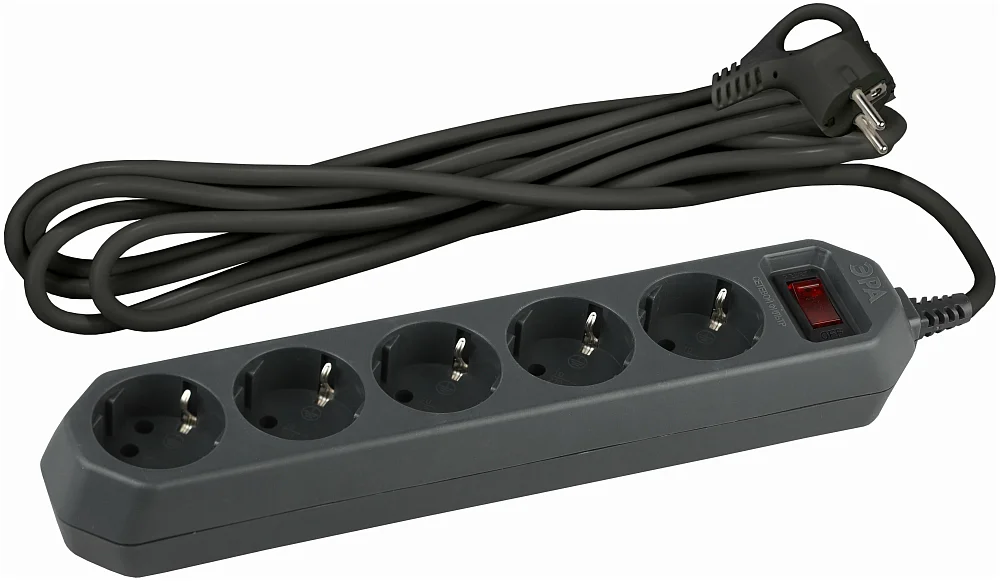 Сетевой фильтр ЭРА USF-5es-3m-B Черный (уцененный товар) - фото 3