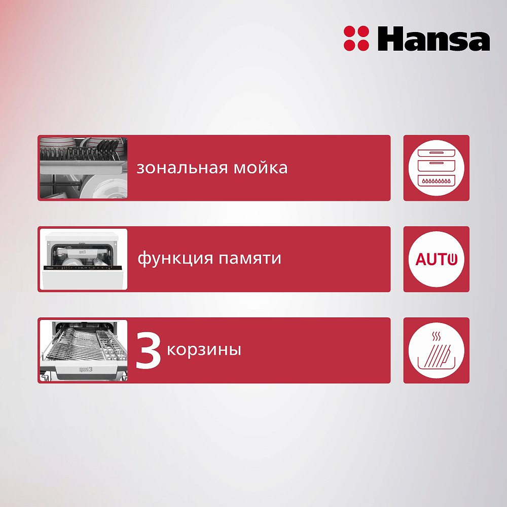 Встраиваемая посудомоечная машина Hansa ZIM667ELH белая - фото 3