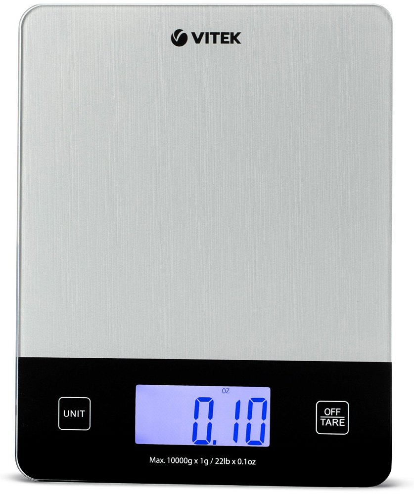 Весы кухонные электронные Vitek VT-8010 серые - фото 1