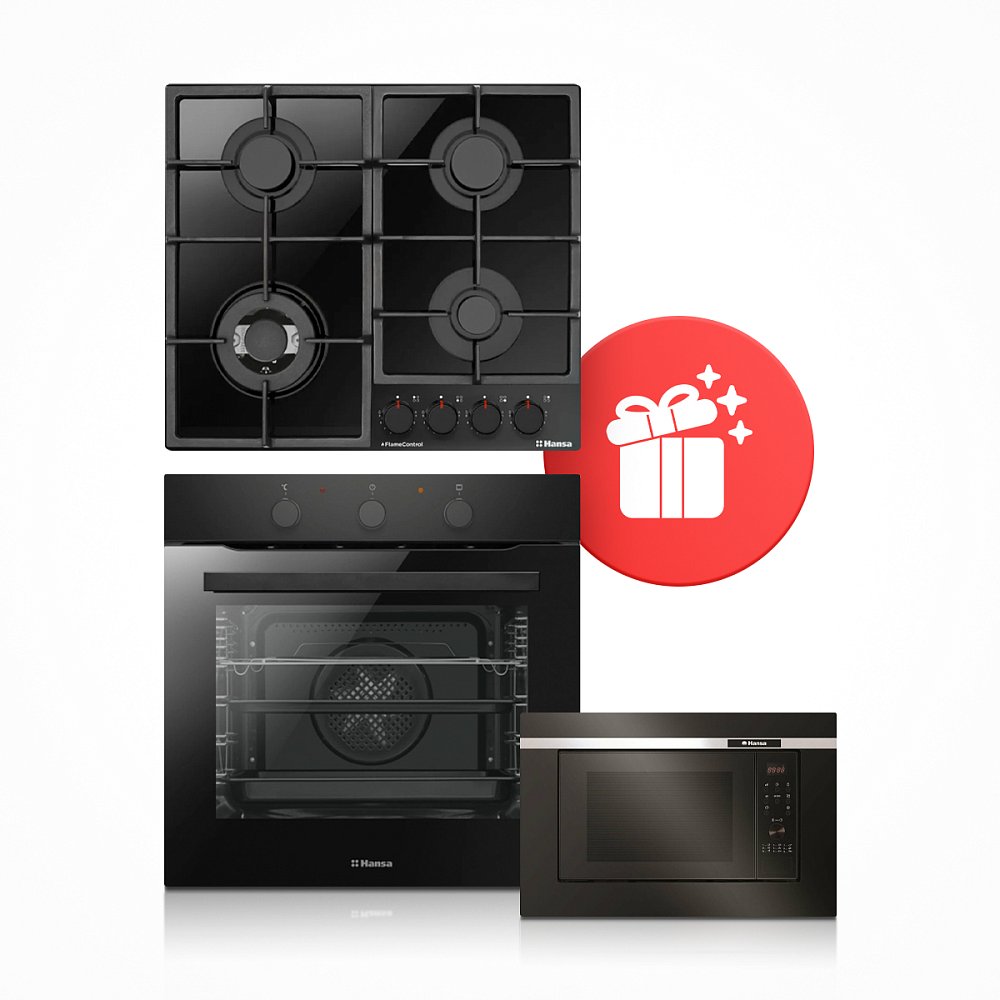 Встраиваемая СВЧ-печь HANSA AMG20BFH + поверхность Hansa BHKS6718511 + духовка Hansa BOES681611 Встраиваемая СВЧ-печь HANSA AMG20BFH + поверхность Hansa BHKS6718511 + духовка Hansa BOES681611