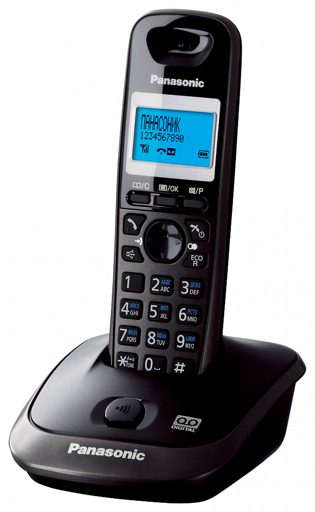 Телефон Panasonic KX-TG 2521 RUT, черный - фото 1