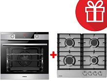 Встраиваемый комплект Hansa газовая поверхность BHGI630301 + электрическая духовка Hansa BOEIS694655