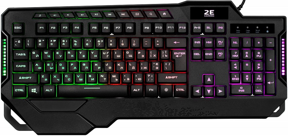 Клавиатура игровая 2E Gaming KG340 LED USB Black Ukr