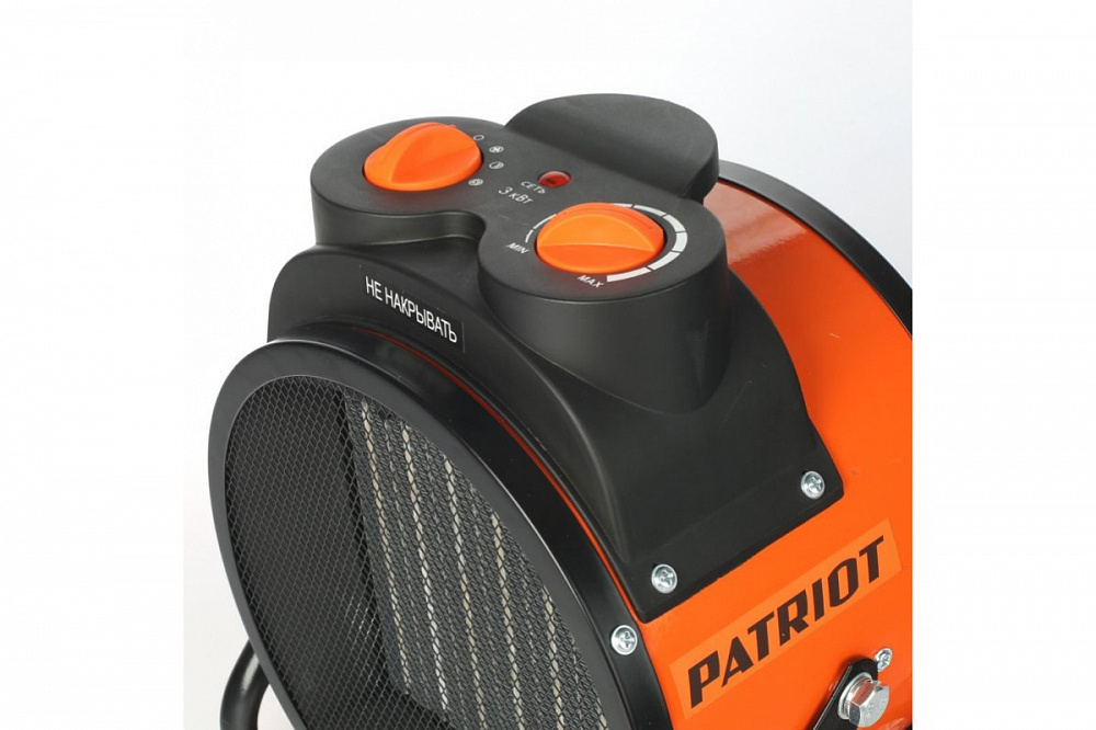Тепловентилятор электрический PATRIOT PTR 5S, 3.0 кВт, 220В, терморегулятор, керамический нагревател - фото 2