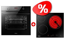 Встраиваемая электрическая духовка Hansa BOES684620 + Встраиваемая стеклокерамическая поверхность Hansa BHC-66216