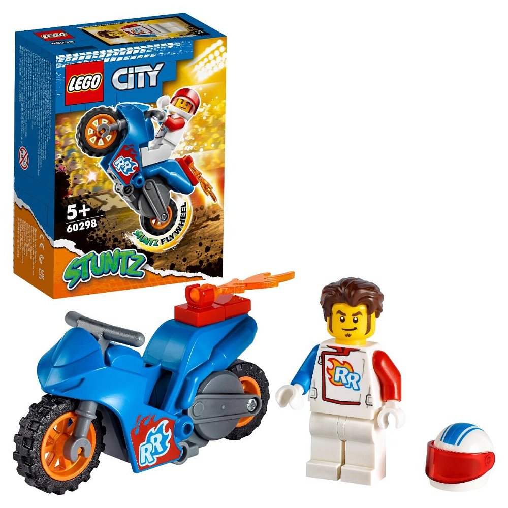 Игрушки Lego Город Реактивный трюковый мотоцикл 60298 - фото 3