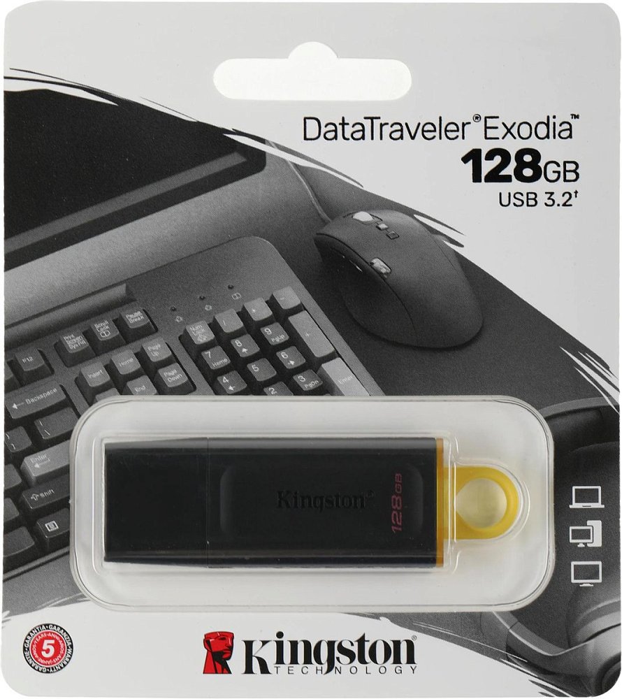 USB Флеш 128GB 3.2 Kingston DTX/128GB черный - фото 3