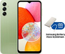 Смартфон Samsung Galaxy A14 4/64GB зеленый + Powerbank (EB-P3400XURGRU)