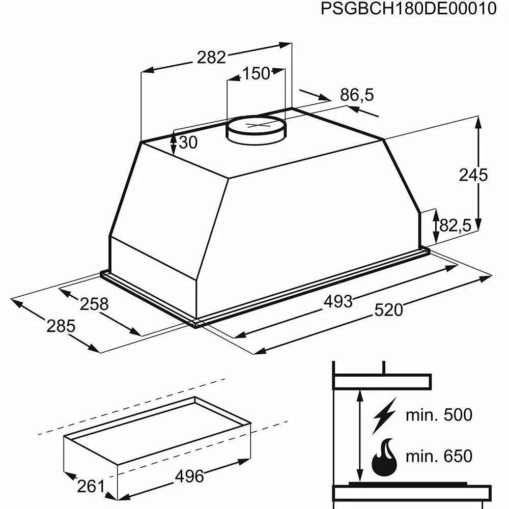 Вытяжка AEG DGB2531M