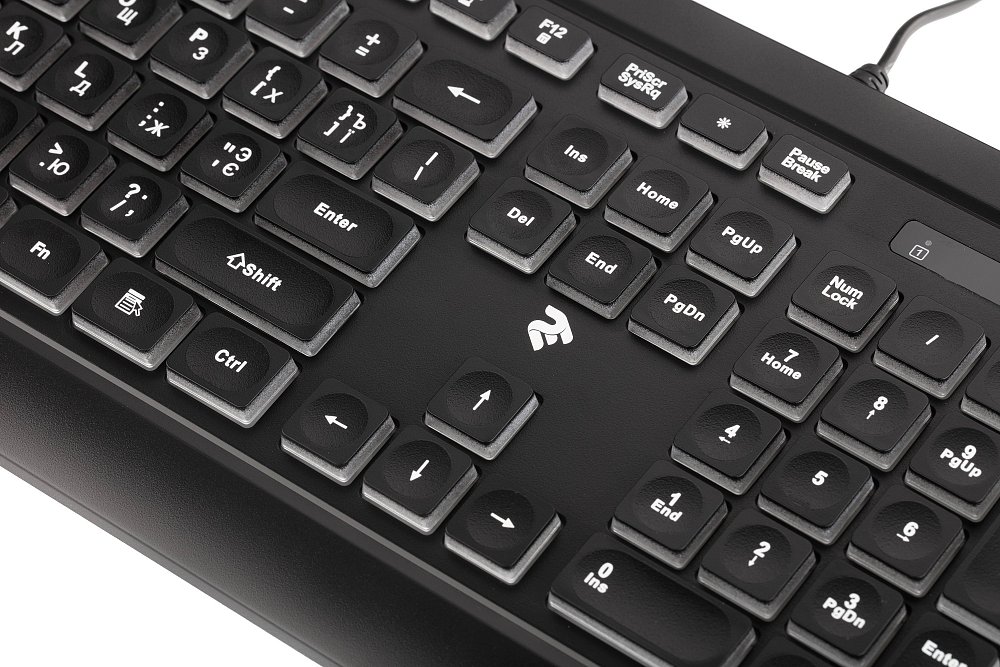 Клавиатура Проводная 2E KS108 USB Black - фото 3