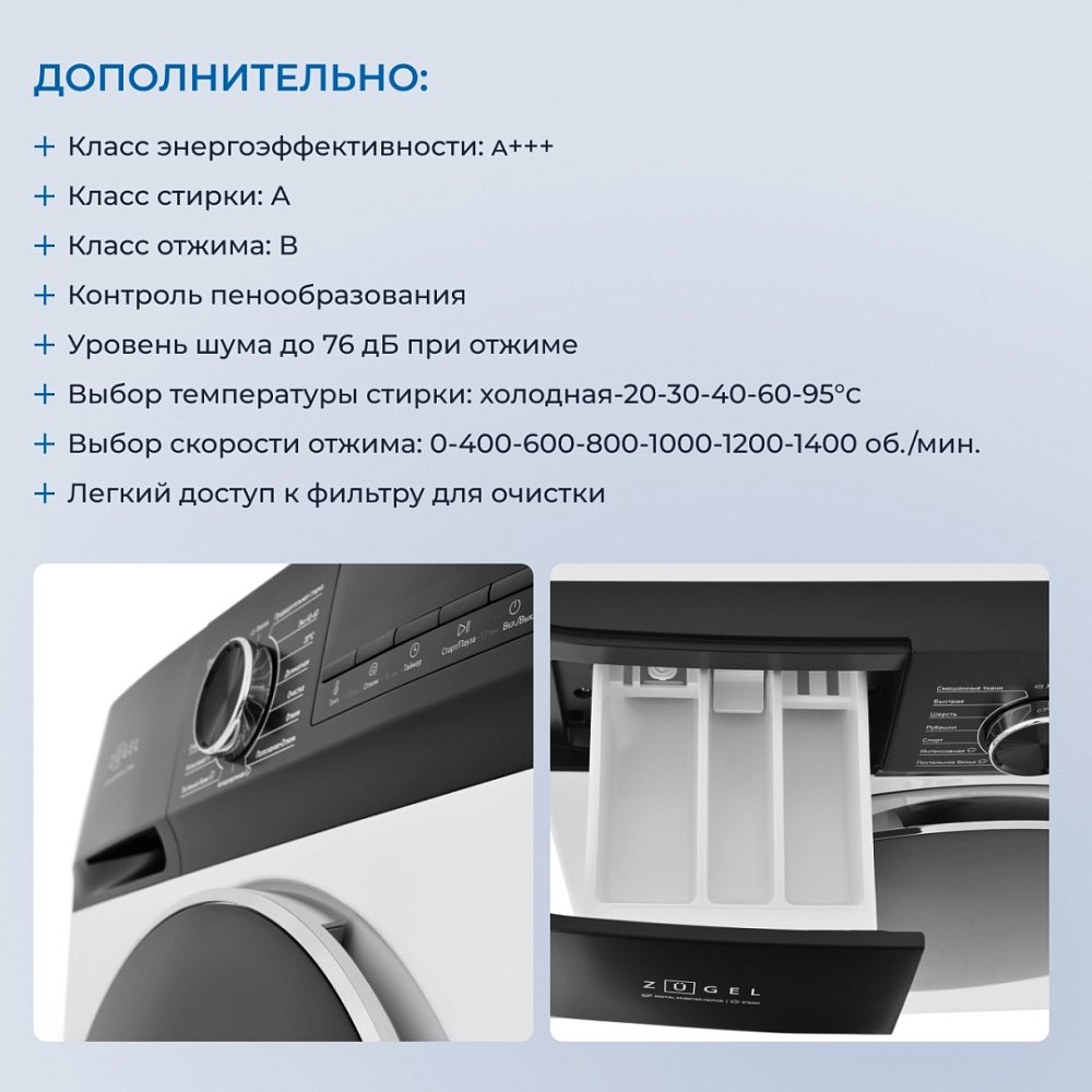 Стиральная машина ZUGEL ZWS8140I - фото 7