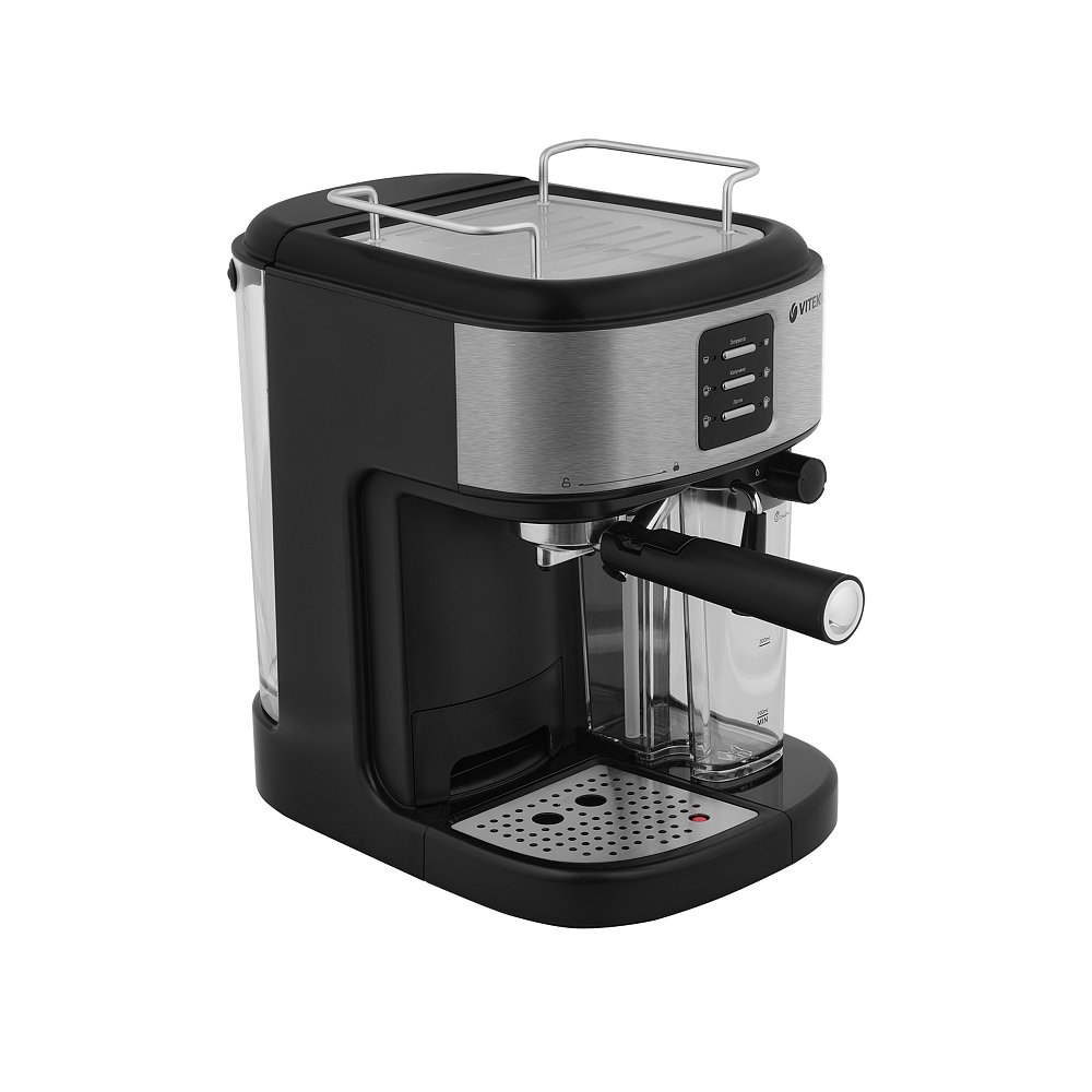 Кофеварка рожковая Vitek Metropolis VT-8489 серая/черная - фото 5