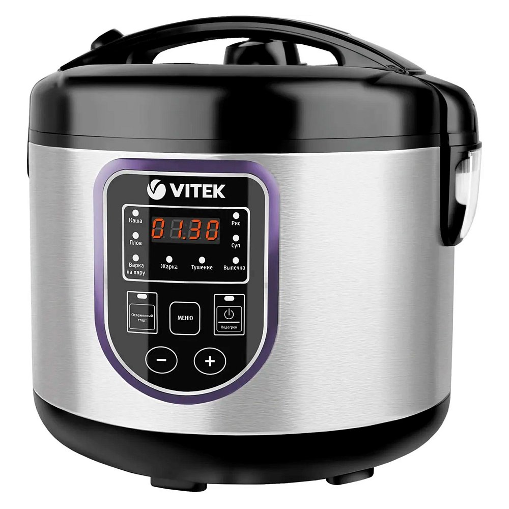 Мультиварка Vitek VT-4202 Prive серебристый/черный