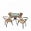 Комплект мебели  Николь-1LB TLH-037С-TLH080RR-D80 Light Beige (4+1) - микро фото 2
