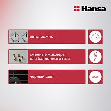 Газовая варочная панель Hansa BHGS630301 черная