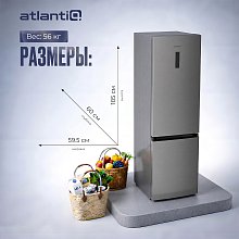 Холодильник Atlantiq ISNF 484GR218U Gray Холодильник Atlantiq ISNF 484GR218U Gray