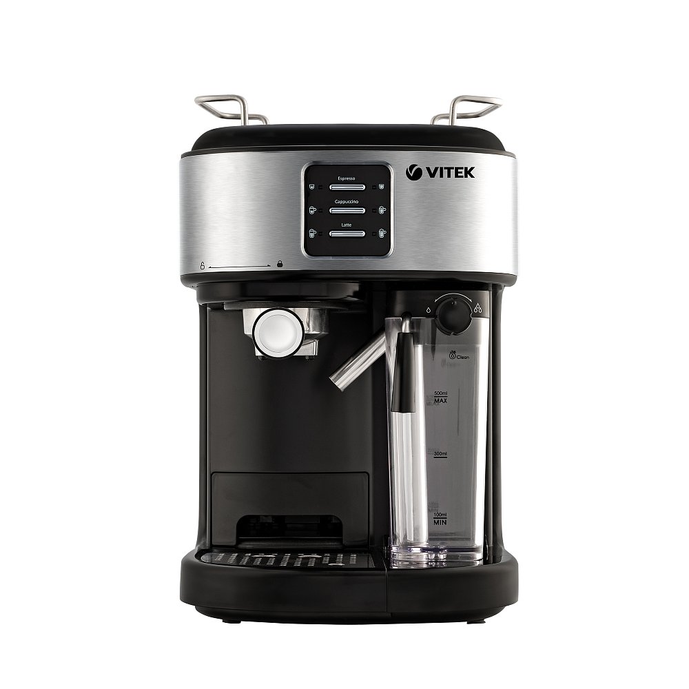 Кофеварка рожковая Vitek Metropolis VT-8489 серая/черная - фото 2
