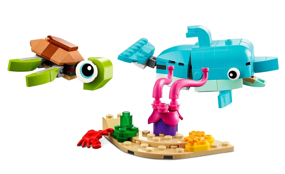 Игрушки Lego Криэйтор Дельфин и черепаха 31128  - фото 7
