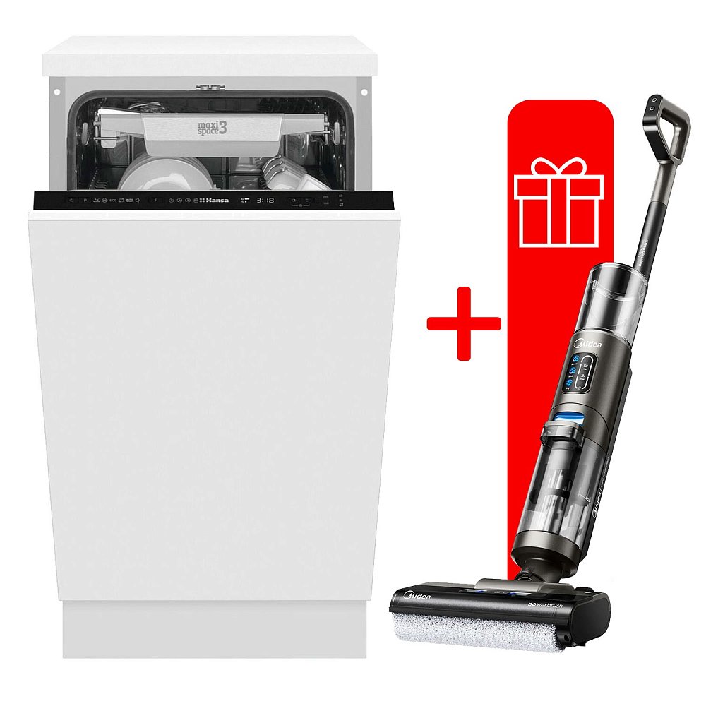 Встраиваемая посудомоечная машина Hansa ZIM628KH + Вертикальный пылесос Midea GX5 Pro