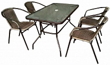 Комплект мебели Николь-3B CDC01/CDT016-120х70 Brown (4+1)