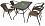 Комплект мебели Николь-3B CDC01/CDT016-120х70 Brown (4+1) - микро фото 1