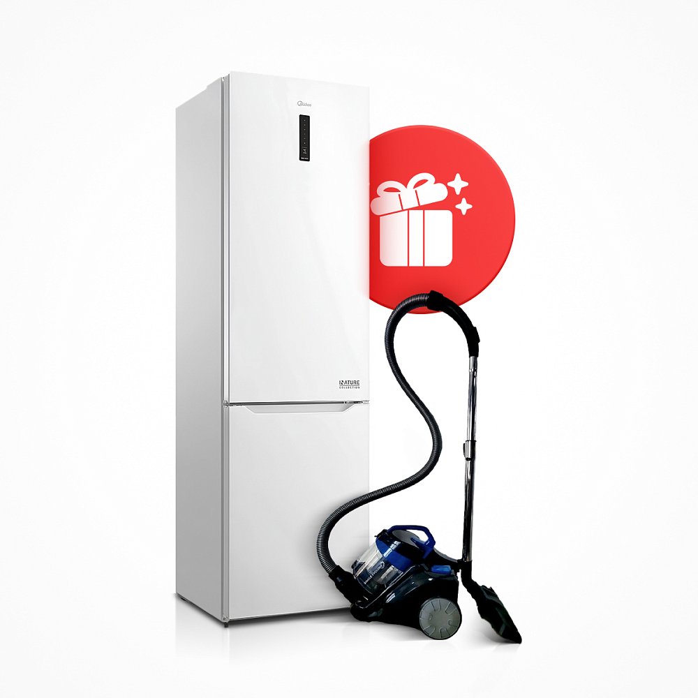 Холодильник Midea MDRB489FGE01O + Пылесос Midea 13L(B)