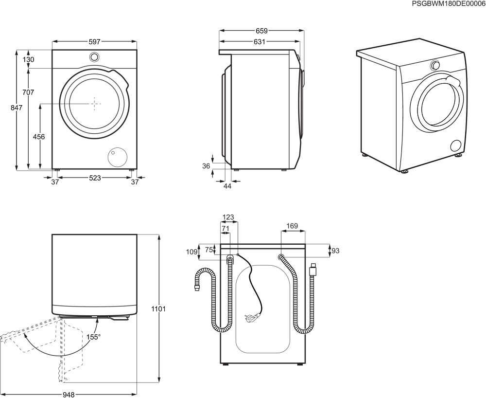 Стирально-сушильная машина Electrolux EW7W3164LB - фото 8
