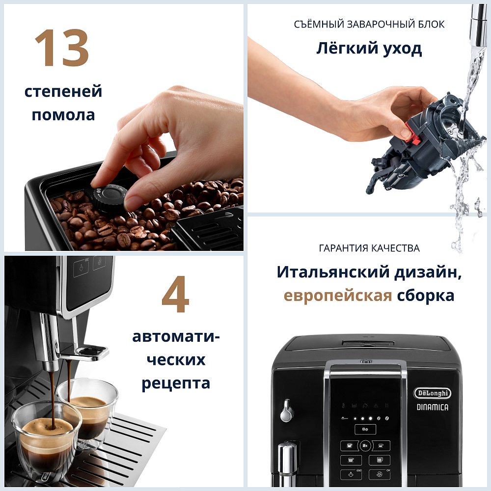 Автоматическая кофемашина De'Longhi Dinamica ECAM350.15.B - фото 8