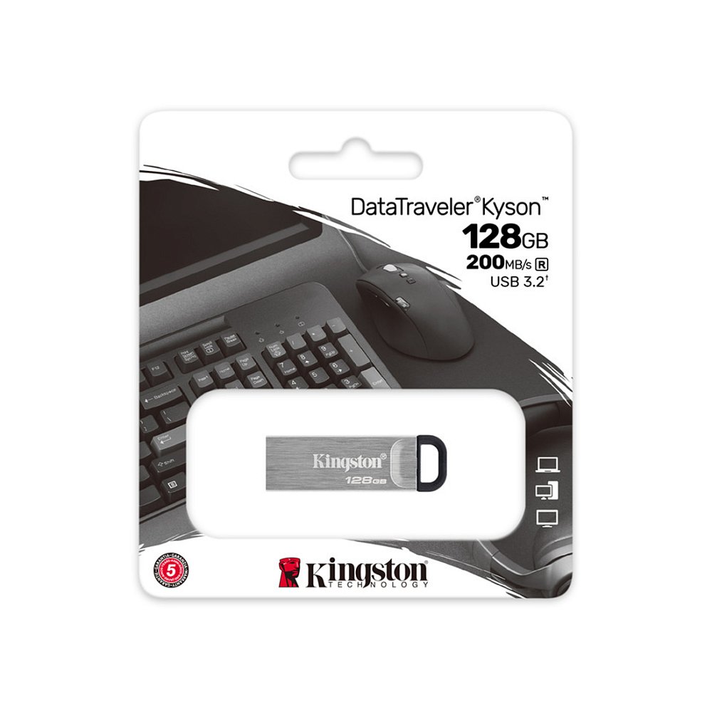 USB-накопитель Kingston DTKN/128GB 128GB Серебристый - фото 2