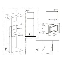 Встраиваемая микроволновая печь KRONA WINDEN 60 BL