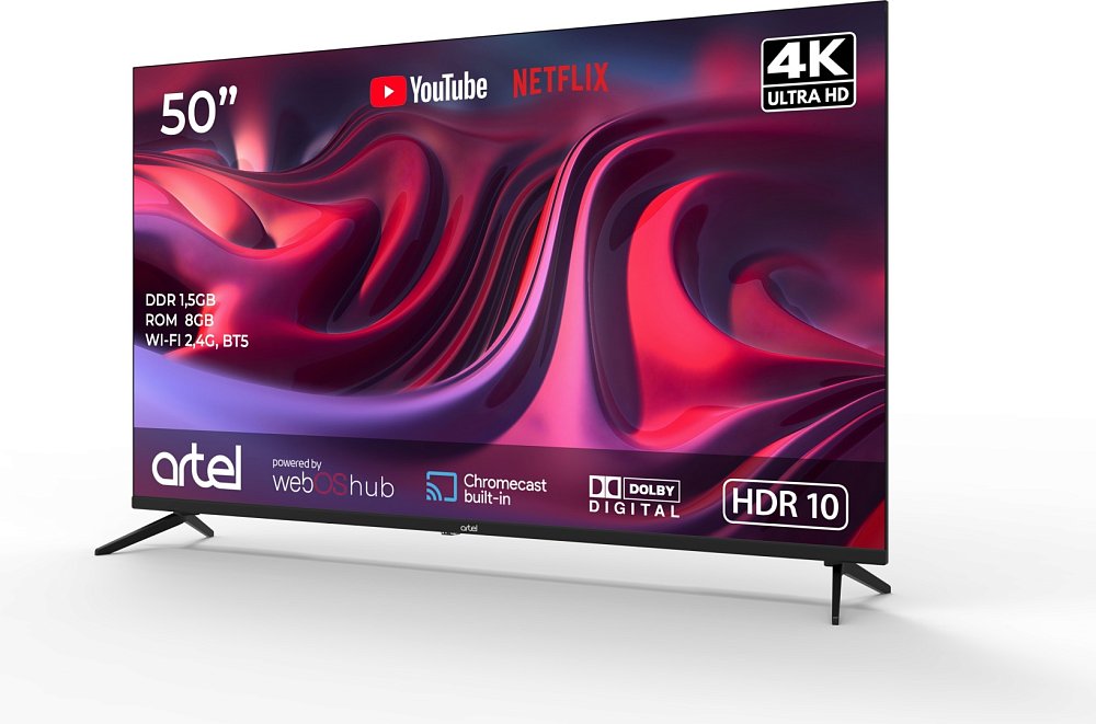Телевизор Artel TV ART A50MQA800 Чёрный-KZ - фото 3
