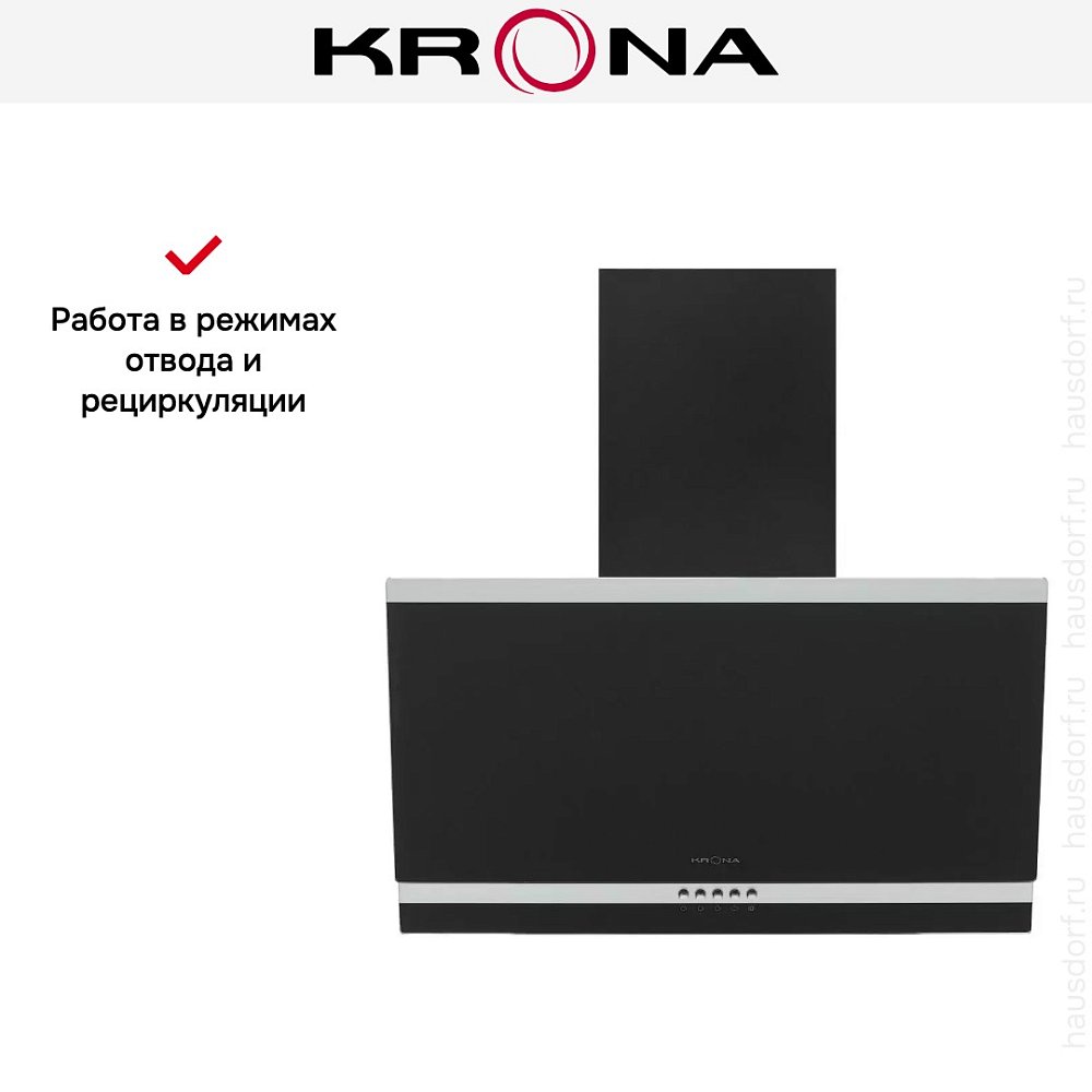 Вытяжка наклонная Krona IRMA A 600 black PB - фото 10