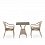 Комплект мебели из иск. ротанга Афина T706/Y480C-W85 Latte (2+1) - микро фото 1