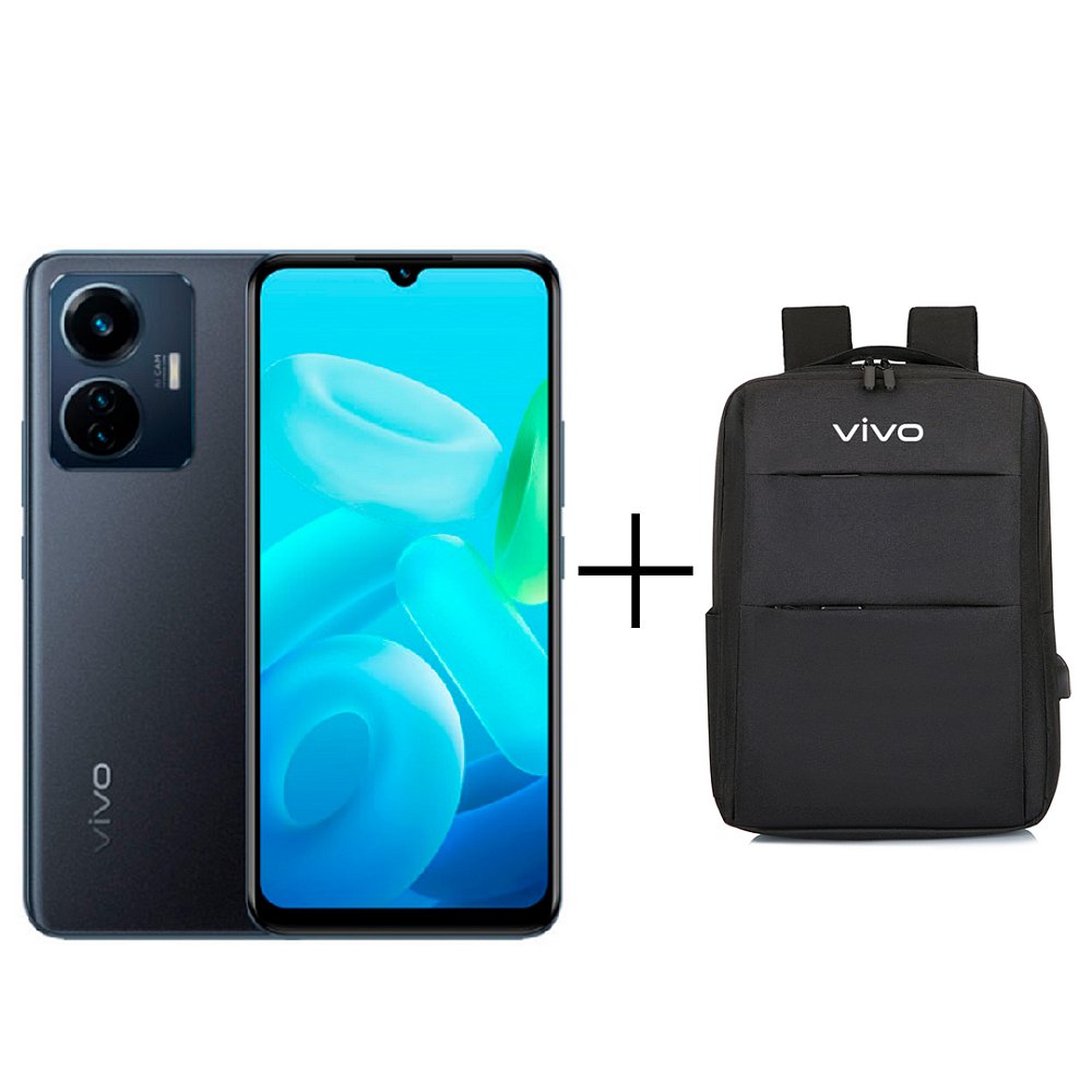 Смартфон Vivo Y55 8/128Gb Midnight Galaxy + Рюкзак Vivo YL16 Черный