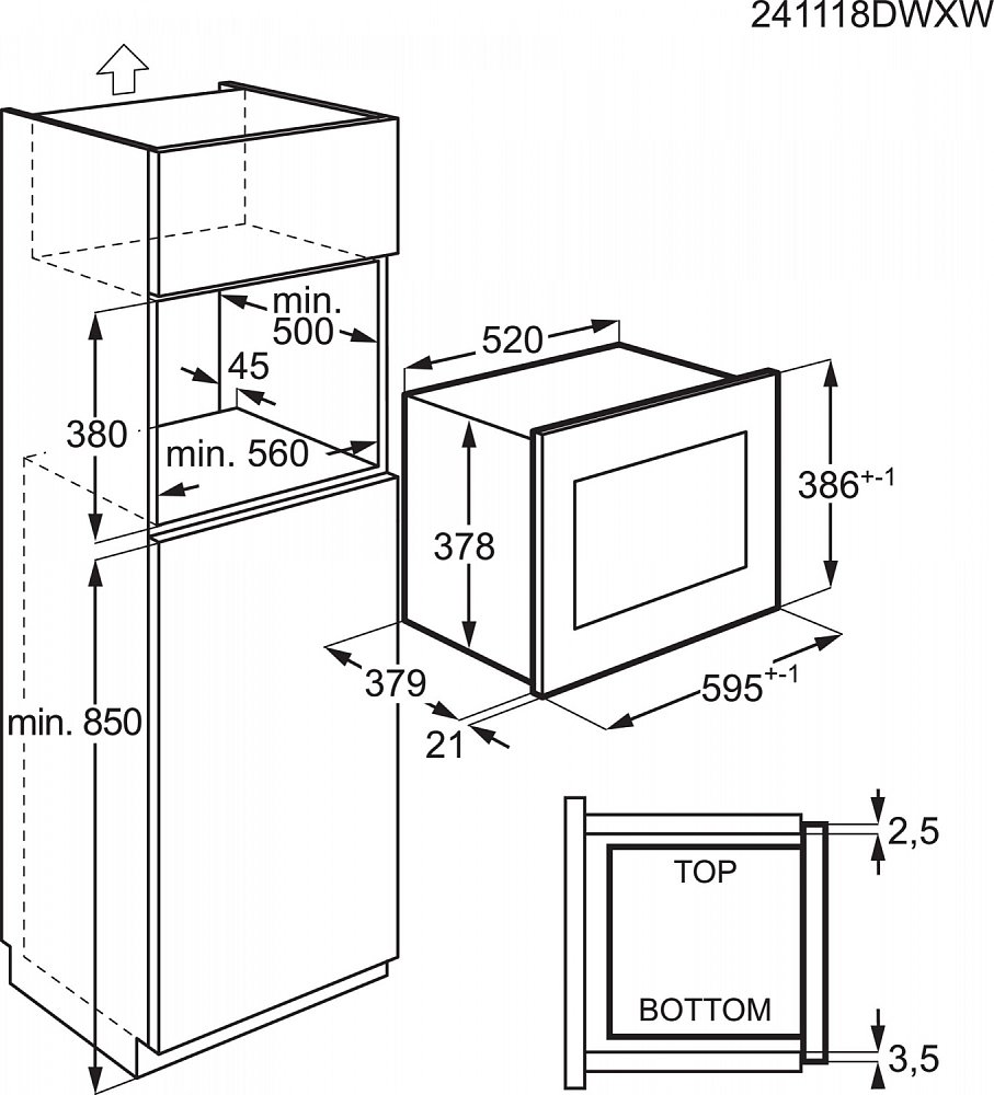 Встраиваемая СВЧ-печь AEG OS5GM251EB черная - фото 6