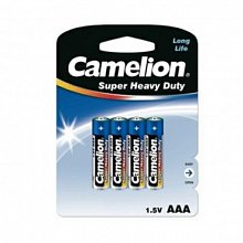 Батарейка CAMELION R03P-BP4B Super Heavy Duty AAA 1.5V 550mAh 4 шт