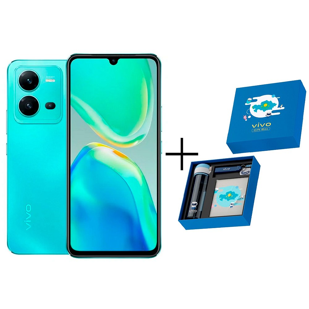 Смартфон Vivo V25 8/256Gb Aquamarine Blue + Gift box BTS 2022 Синий - фото 1