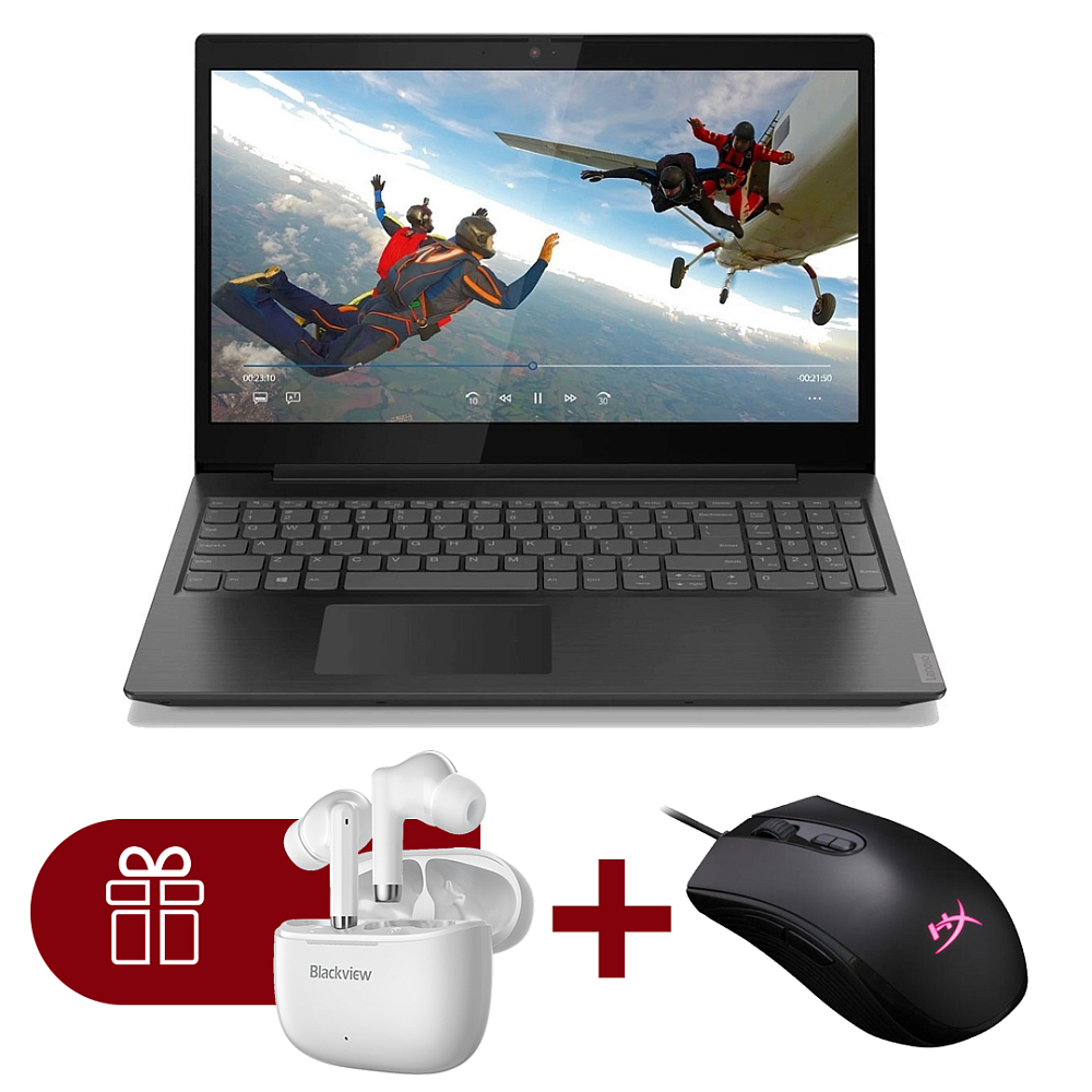 Ноутбук Lenovo IdeaPad (81LW00JURK) + Мышь для игр HyperX Pulsefire Core HX-MC004B(4P4F8AA) + Наушник AirBuds 4 White - фото 1