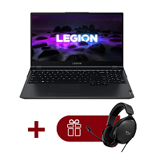 Ноутбук Lenovo Legion 5 (82NL000GRK) + Наушники-гарнитура игровые HyperX 683L9AA Cloud Stinger 2 Wired