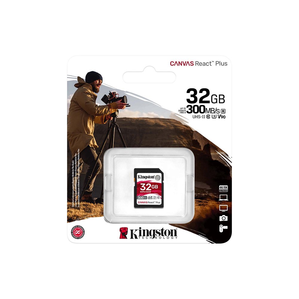 Карта памяти Kingston SDR2/32GB UHS-II U3 V90 32GB без адаптера - фото 2