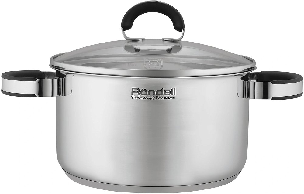 Кастрюля Rondell Brando RDS-1805 5.1л. d=24см (с крышкой) стальной - фото 3