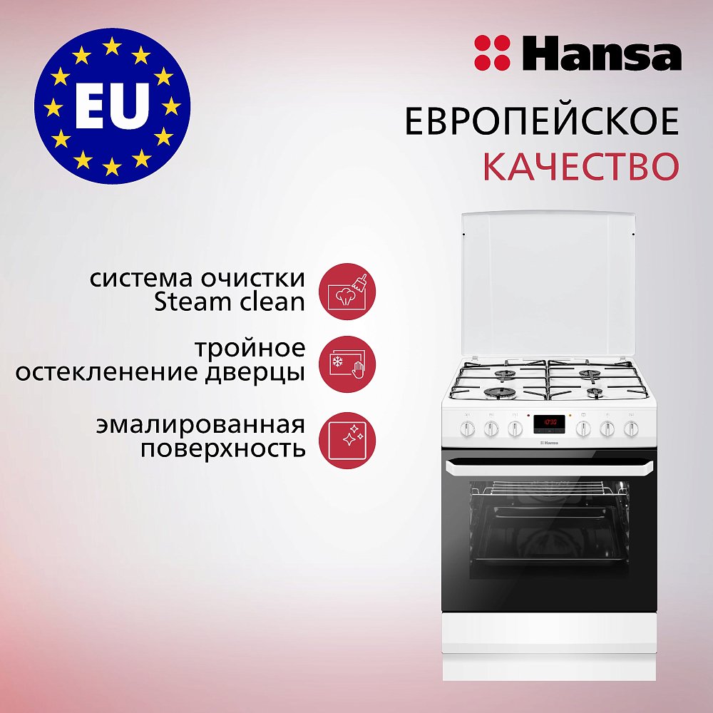 Газовая плита Hansa FCMW68299 белая