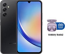 Смартфон Samsung Galaxy A34 5G 8/256GB черный + Galaxy Buds2 SM-R177NZKACIS Black