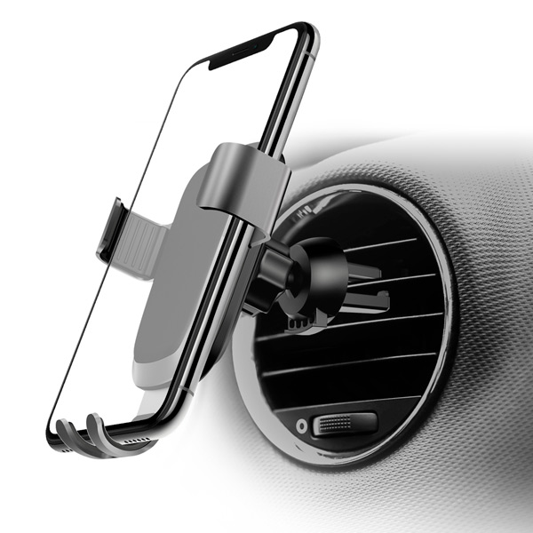 Автодержатель Гравитация Qi 10W, т-серый, вент+лоб стекло - фото 3
